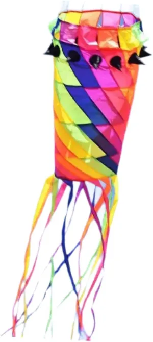 Long Tail Kite Spinner Kite Reusable Foldable Classic Rotable Tail Kite Large Kite for Park Grasslands Sea Activities Outdoor
