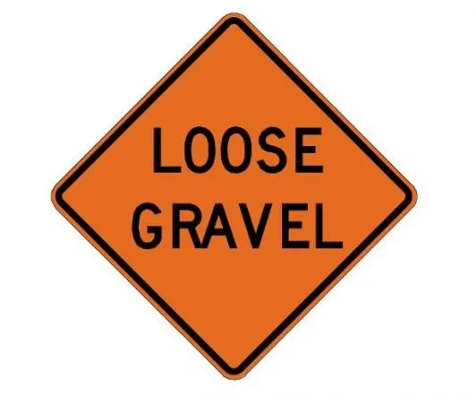 Loose Gravel Roll-Up Construction Signs- W8-7-RU