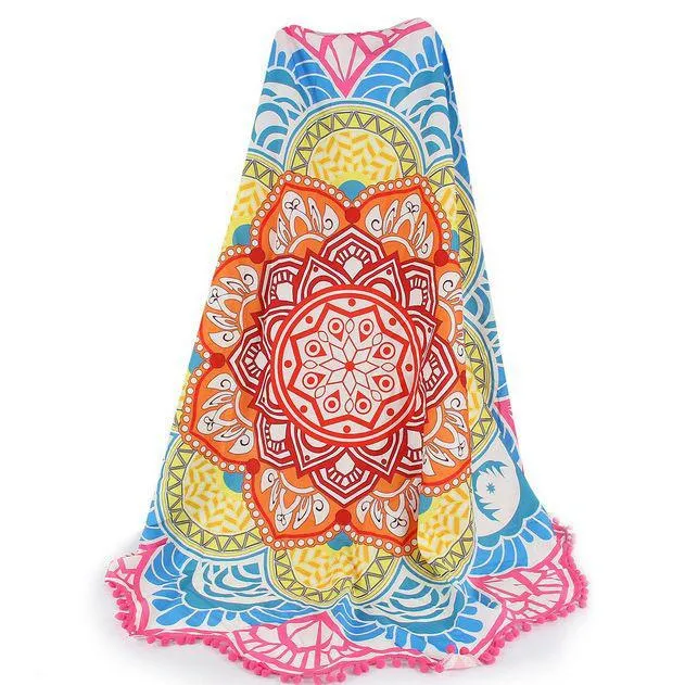 Lotus Flower Beach Throw