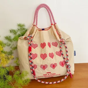 Love Embroidered Large Capacity Shopping Bag DP25A405