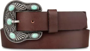 Lucky Brand Women's Western-Inspired Leather Belt | Classic | American Heritage | Casual | Vintage | Cowboy