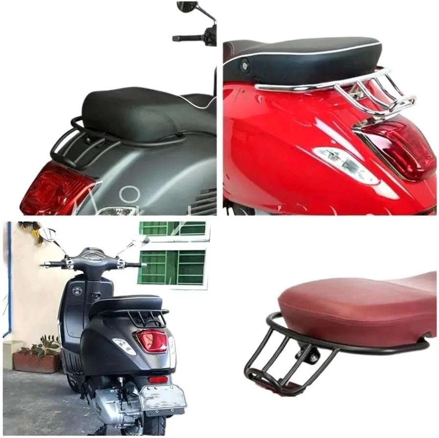 Luggage Support Shelf Chrome for Vespa Primavera Sprint 150 Motorcycle Rear Luggage Carrier Rack Support Holder Saddlebag Cargo Shelf Bracket Accessories