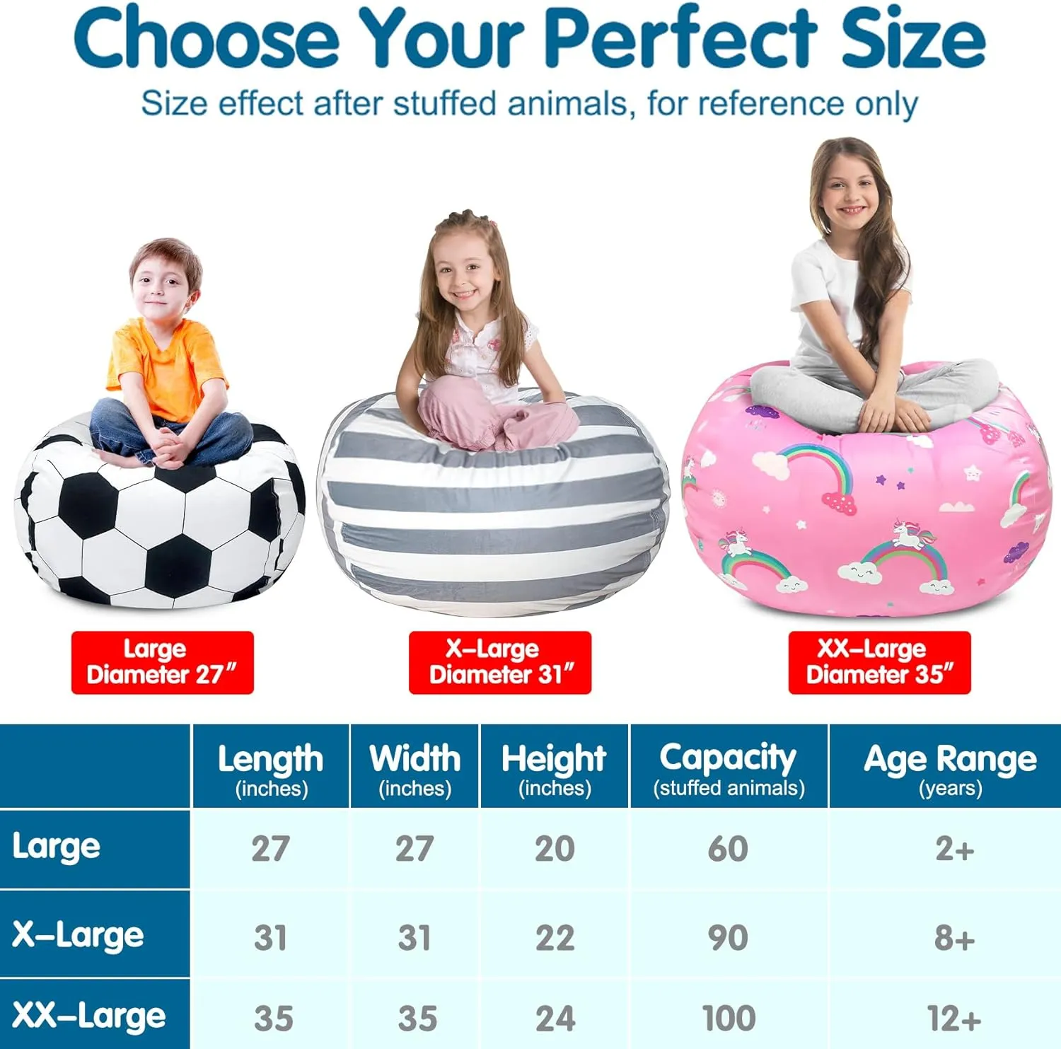 Lukeight Stuffed Animal Storage Bean Bag Chair Cover (No Filling) for Kids, Zipper Beanbag Chair Cover for Organizing Toddler and Kids' Rooms Plush Toys (Camo Velvet, XX-Large)