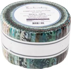Lunn Studios Artisan Batiks Beachcombers Roll Up 40 2.5-inch Strips Robert Kaufman RU-1287-40