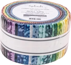 Lunn Studios Artisan Batiks Splash Roll Up 40 2.5-inch Strips Jelly Roll Robert Kaufman RU-1210-40