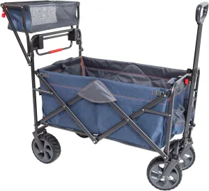 Mac Sports Push Pull Wagon Denim Blue