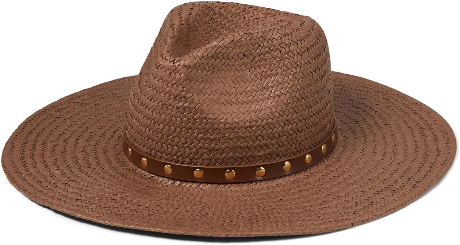 Madewell Women's Studded Packable Brimmed Straw Hat