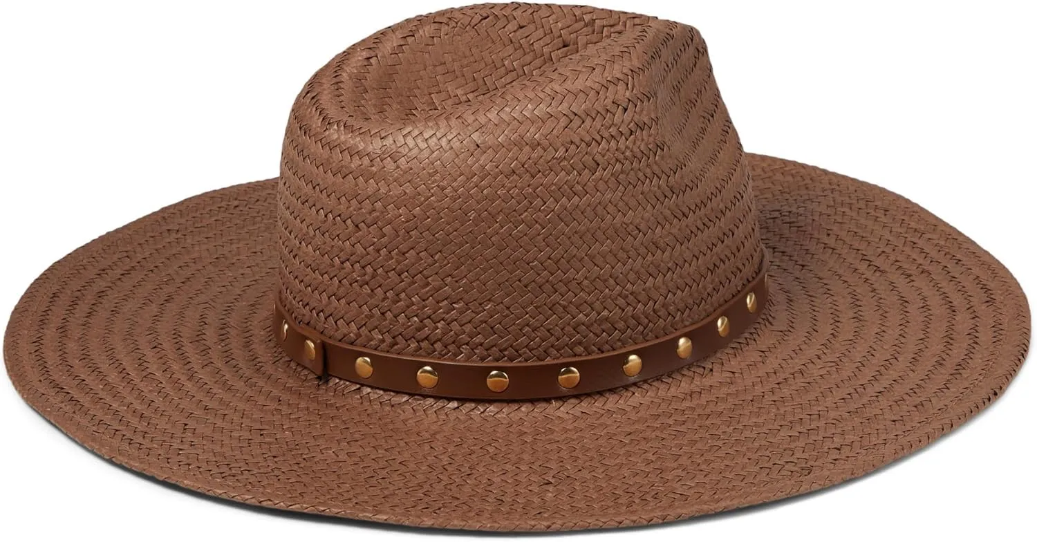 Madewell Women's Studded Packable Brimmed Straw Hat