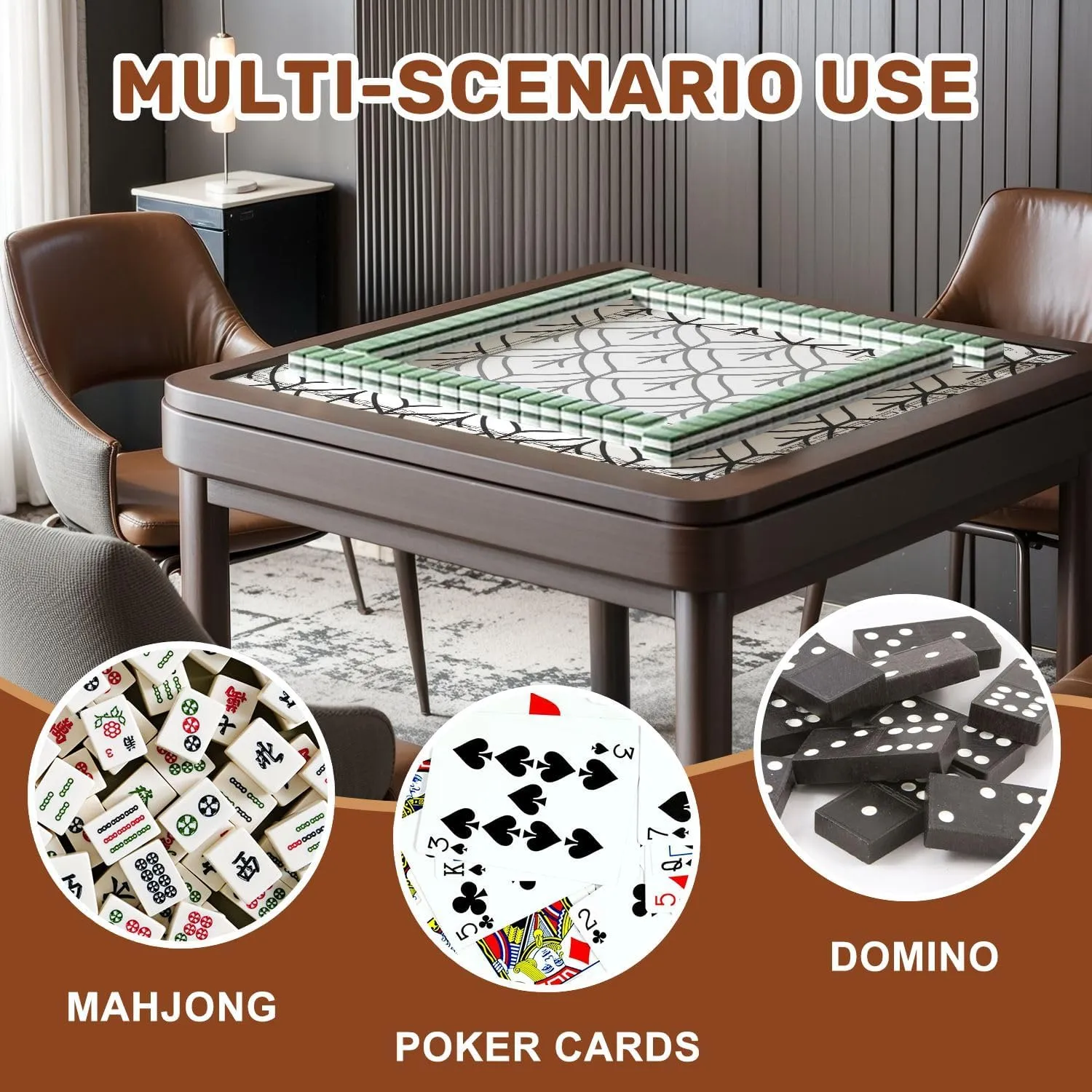 Mahjong Mat 31.5" x 31.5" Dragon Scale Seamless Snake Squama Fish Mermaid Scale Simple Abstract Non-Slip Noise Reduction Table Cover for Mahjong Dominoes Poker Card Board and Tile Games