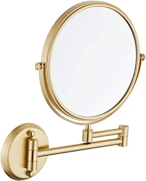 Makeup Mirror Wall Mounted, 3X/5X/7X/10X Magnifying Cosmetic Mirror, 360° Swivel Extendable Cosmetic Vanity Mirror, Chrome Bathroom Shaving Mirror, Round Shape (Color : Silver, Size : 3X)