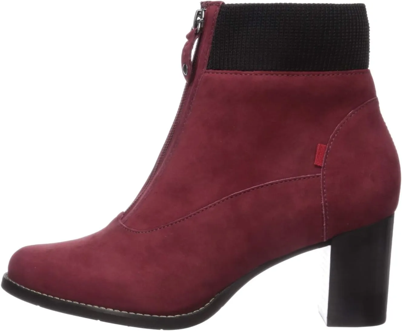 Marc Joseph New York Women's Leather Luxury Ankle Boot with Elastic Detail