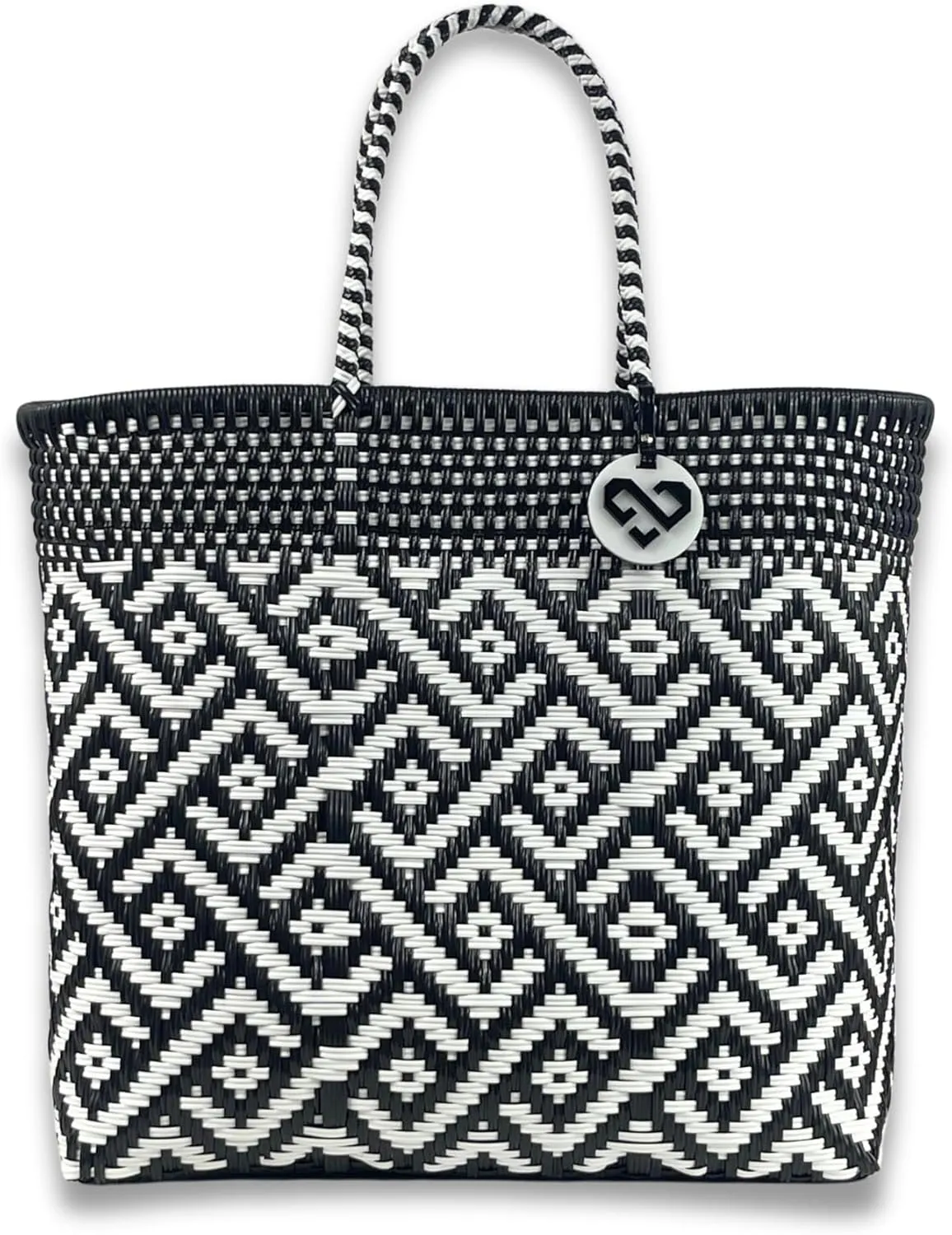 MARIA VICTORIA Large Mexican Woven Tote - Waterproof Multi-Color Beach & Shopping Bag