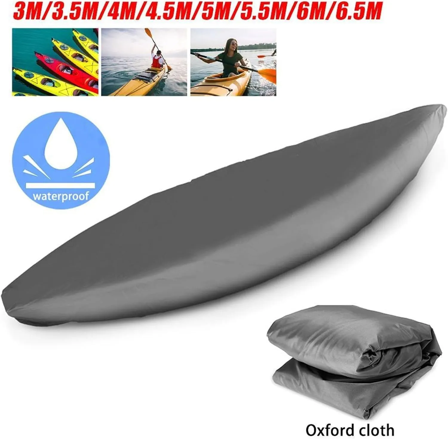 Marine Accessories Universal Kayaks Cover Canoe Boat Waterproof UV Resistant Dust-Proof Storage Cover Kayaks Boat Canoe Cover(4m)