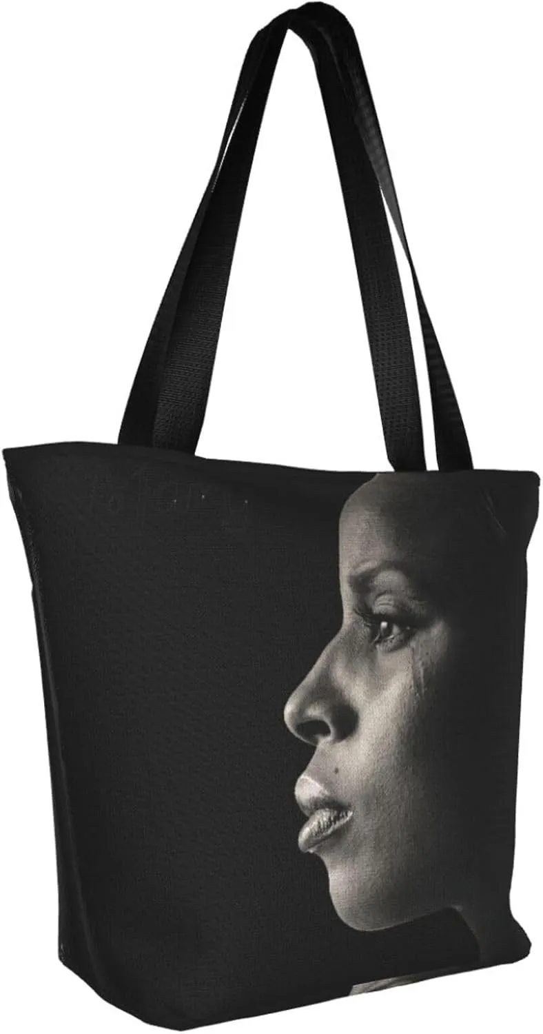 Mary J Musics Blige Shoulder Bag, Customized Shopping Tote Portable Canvas Bag