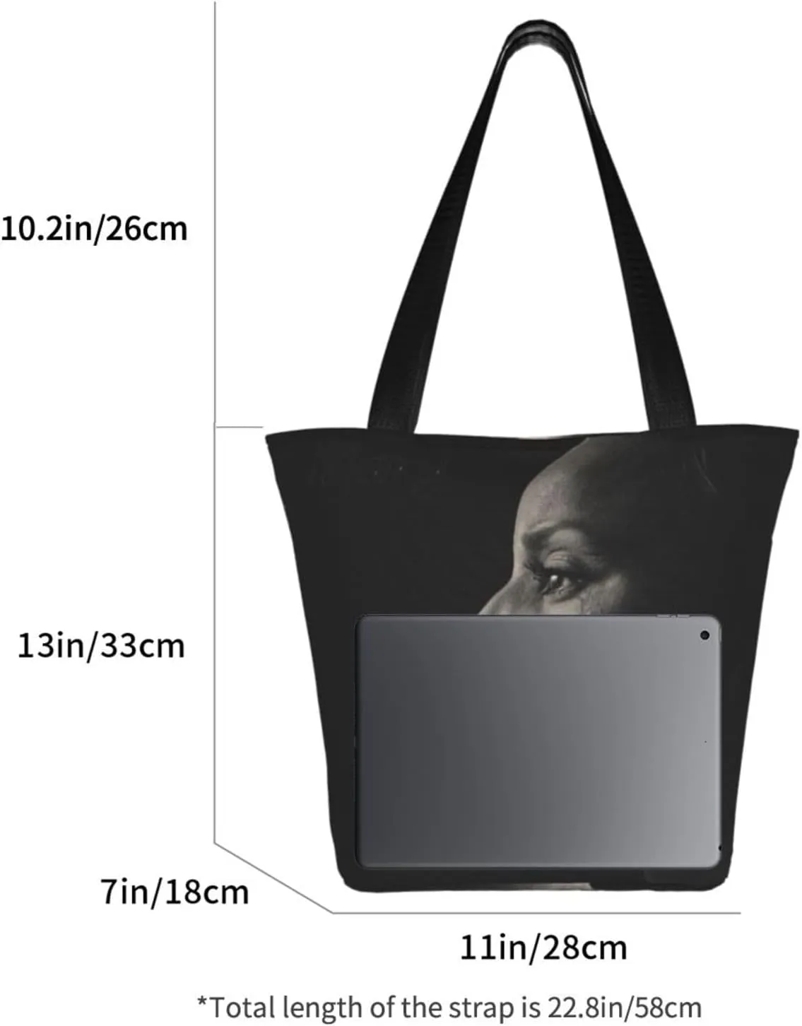 Mary J Musics Blige Shoulder Bag, Customized Shopping Tote Portable Canvas Bag