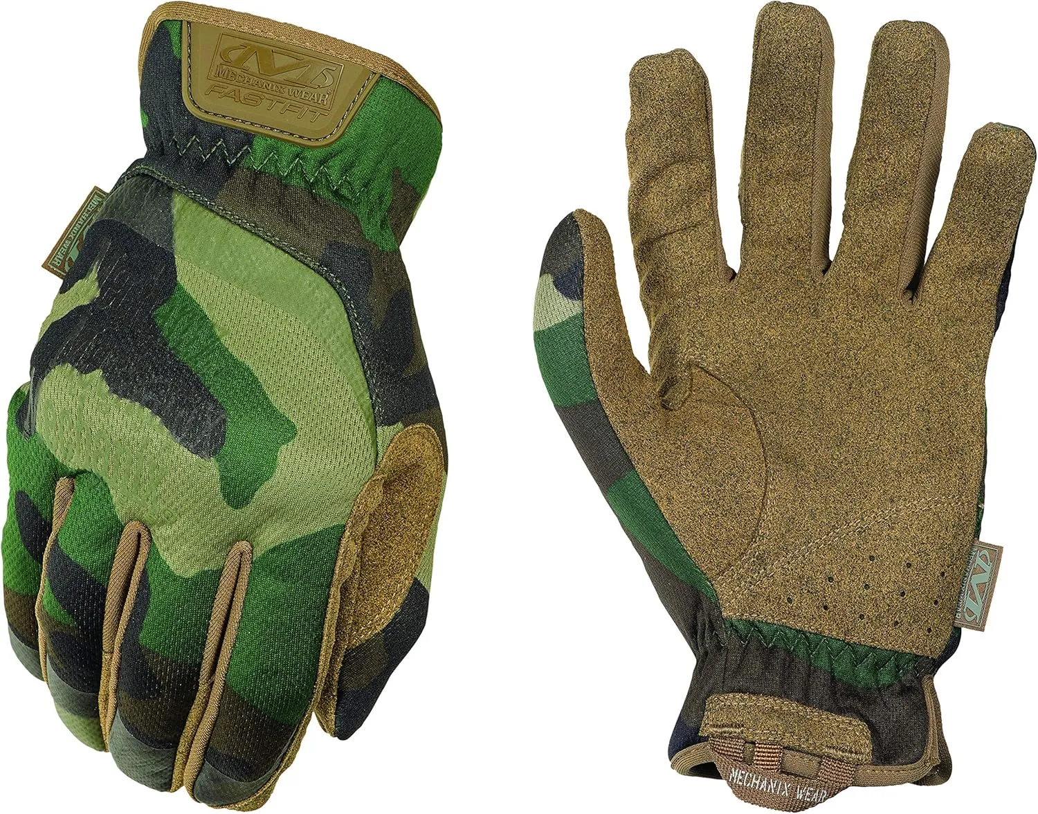 Mechanix Wear - FastFit Woodland Camo Tactical Touchscreen Gloves (X-Large, Camouflage)