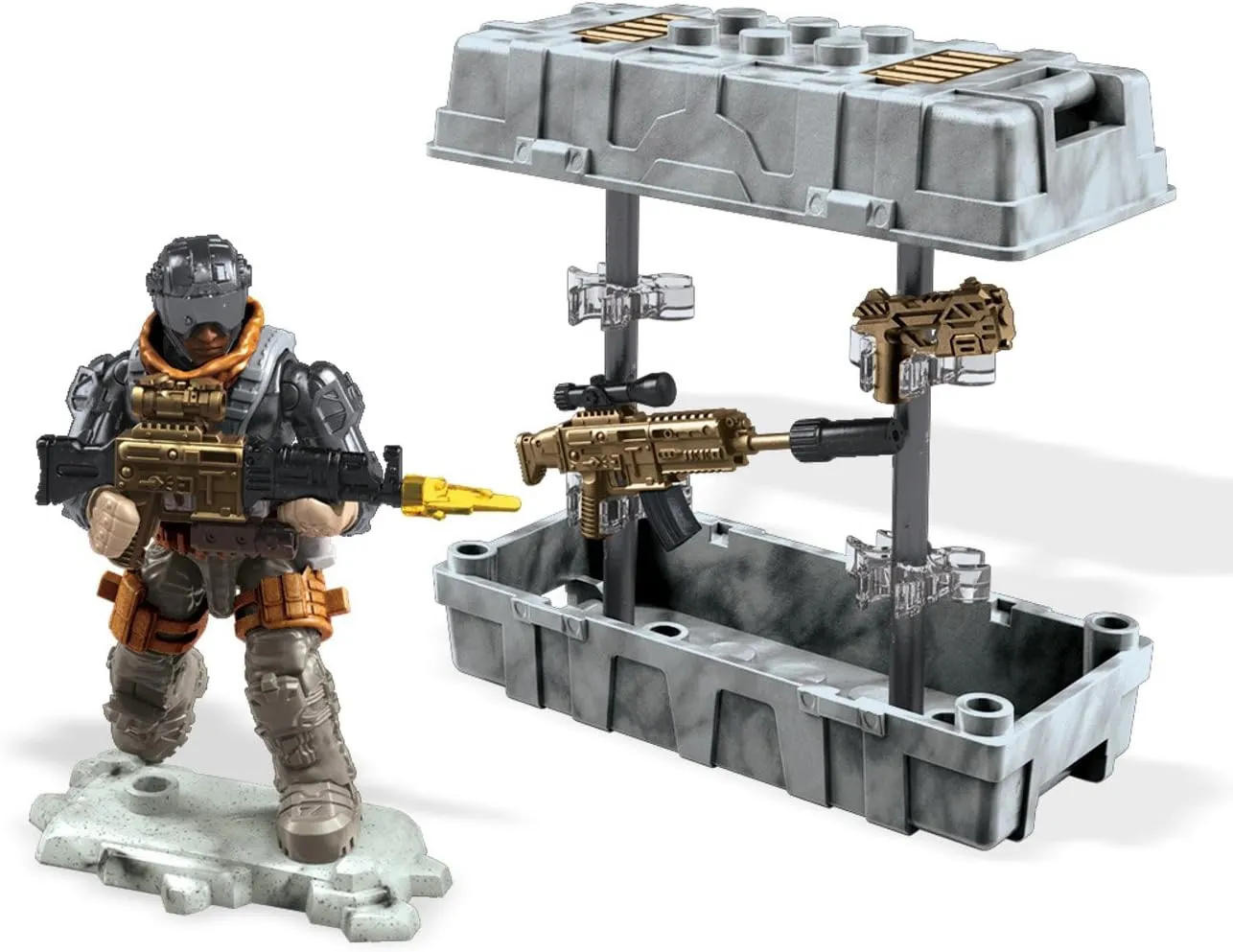 Mega Construx Call of Duty Care Package Gold Building Set