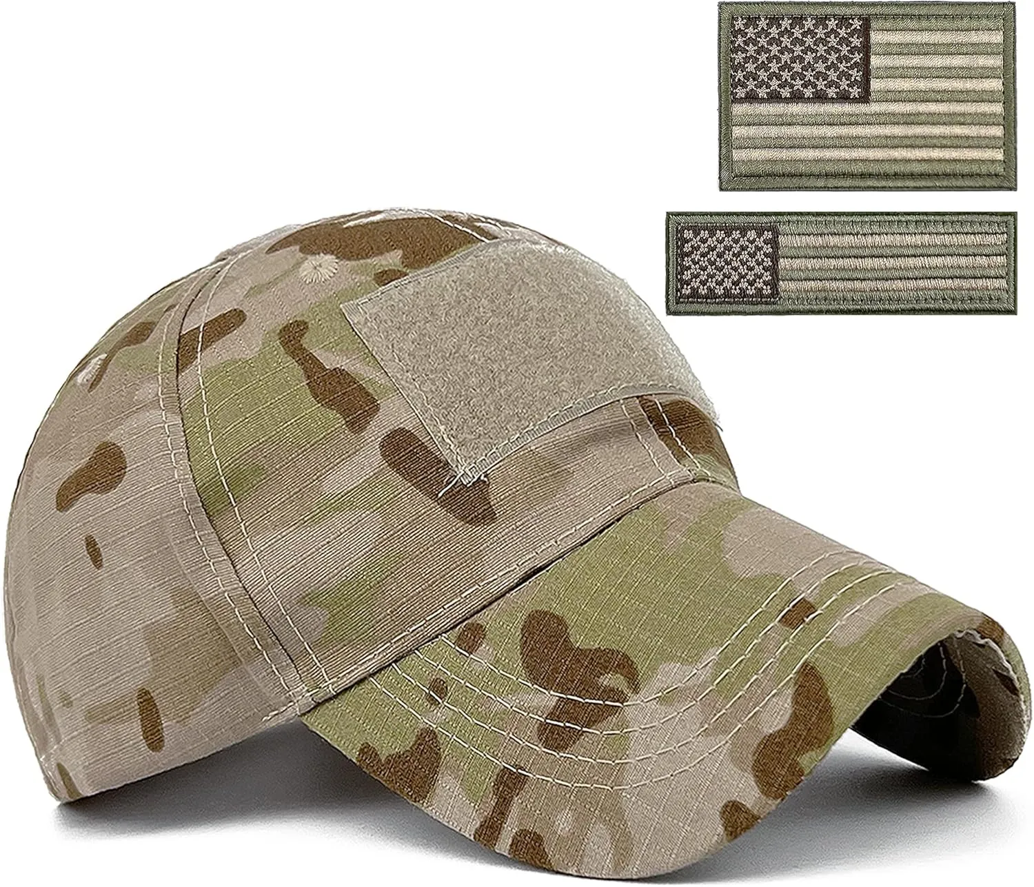 Men American Flag Patch Tactical Camo Baseball Cap Women USA Flag Military Army Patriotic Operator Camouflage Hat