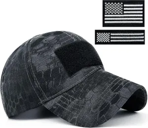 Men American Flag Patch Tactical Camo Baseball Cap Women USA Flag Military Army Patriotic Operator Camouflage Hat