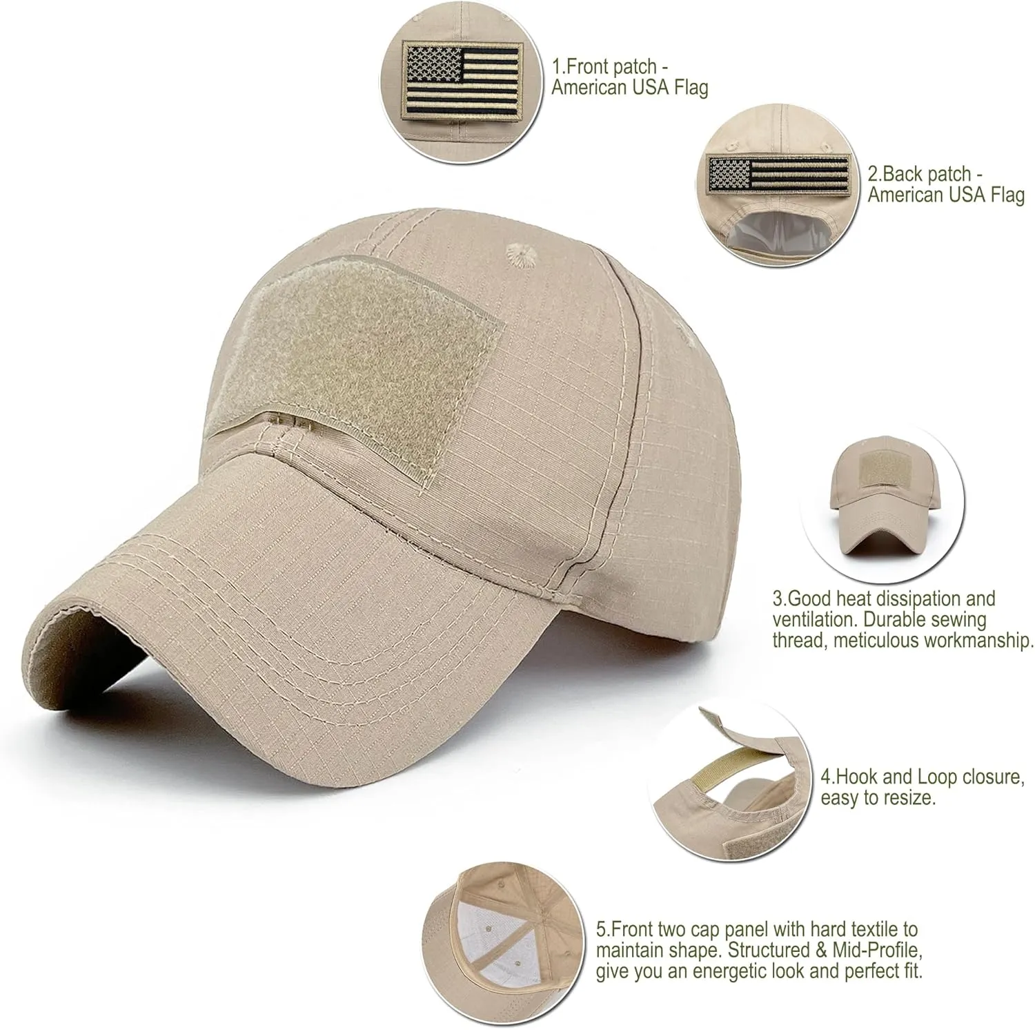 Men American Flag Patch Tactical Camo Baseball Cap Women USA Flag Military Army Patriotic Operator Camouflage Hat