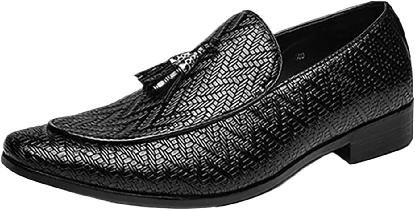 Men Oxford Shoes Lace Up Split Toe Men Dress Shoes， Suede Patchwork Crocodile Pointed Toe Prints Leather Shoes Men