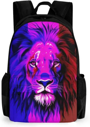 Men Women Lightweight Reggae Rasta Flag Lion Art Backpack Large Capacity Bookbag With Smooth Zippers for Gym Business Running