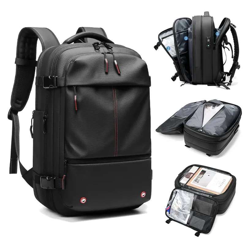 Men's 17-Inch Laptop Backpack - Vacuum Compression Business and School Backpack with Large Capacity for Outdoor Use