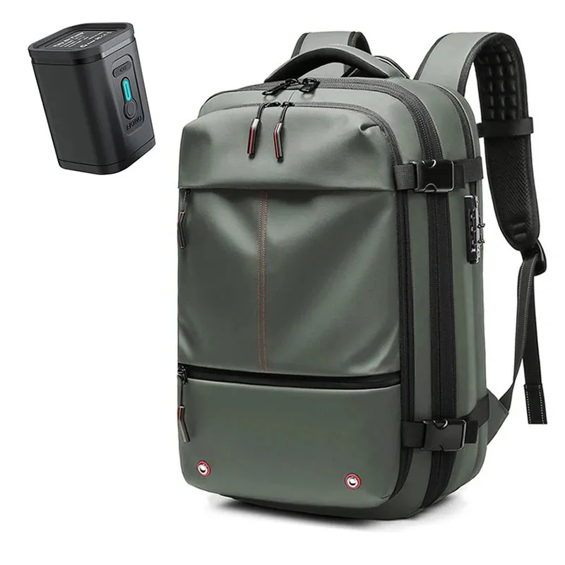 Men's 17-Inch Laptop Backpack - Vacuum Compression Business and School Backpack with Large Capacity for Outdoor Use