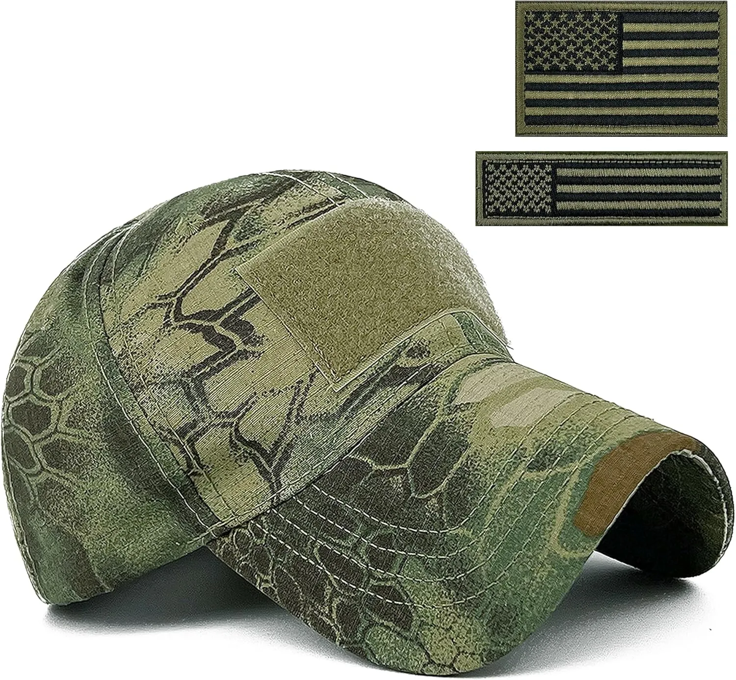 Mens Camo Baseball Hats with American Flag USA Patch Military Baseball Caps for Women