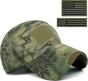 Mens Camo Baseball Hats with American Flag USA Patch Military Baseball Caps for Women