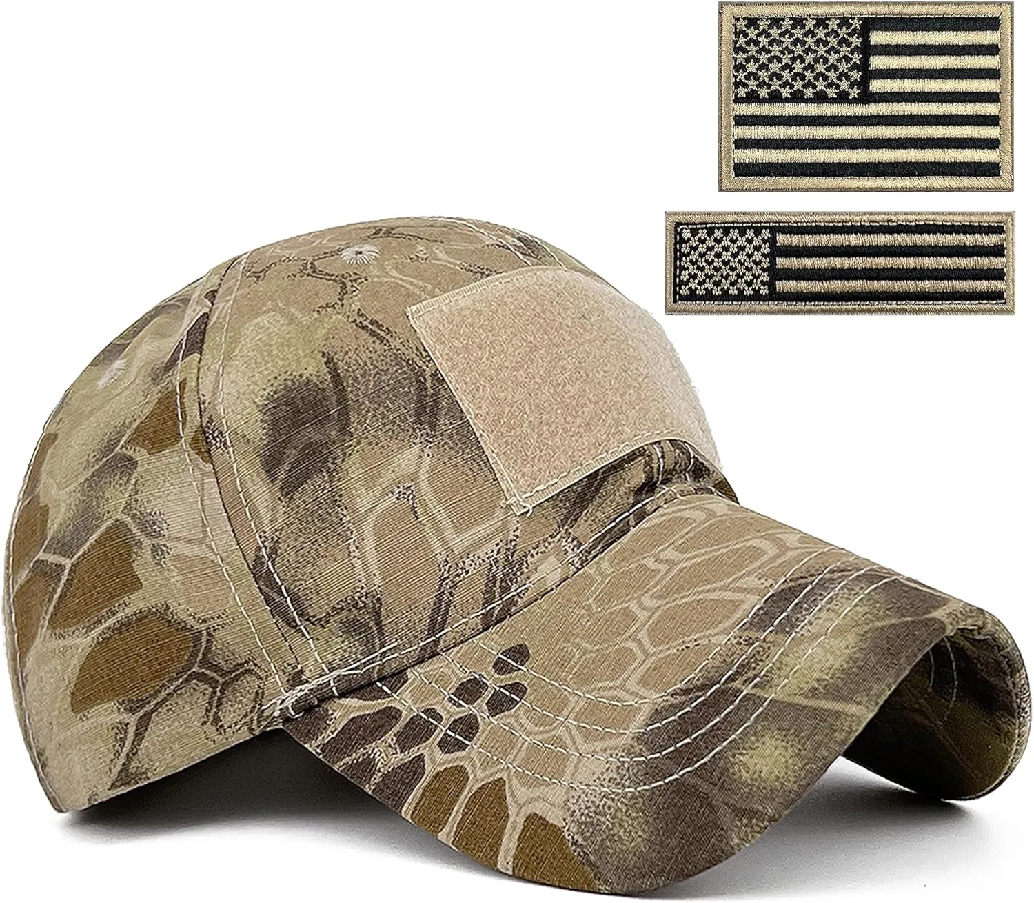 Mens Camo Baseball Hats with American Flag USA Patch Military Baseball Caps for Women