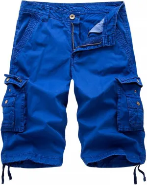 Men's Camo Cargo Shorts Relaxed Fit Multi-Pocket Outdoor Camouflage Cargo Shorts Cotton