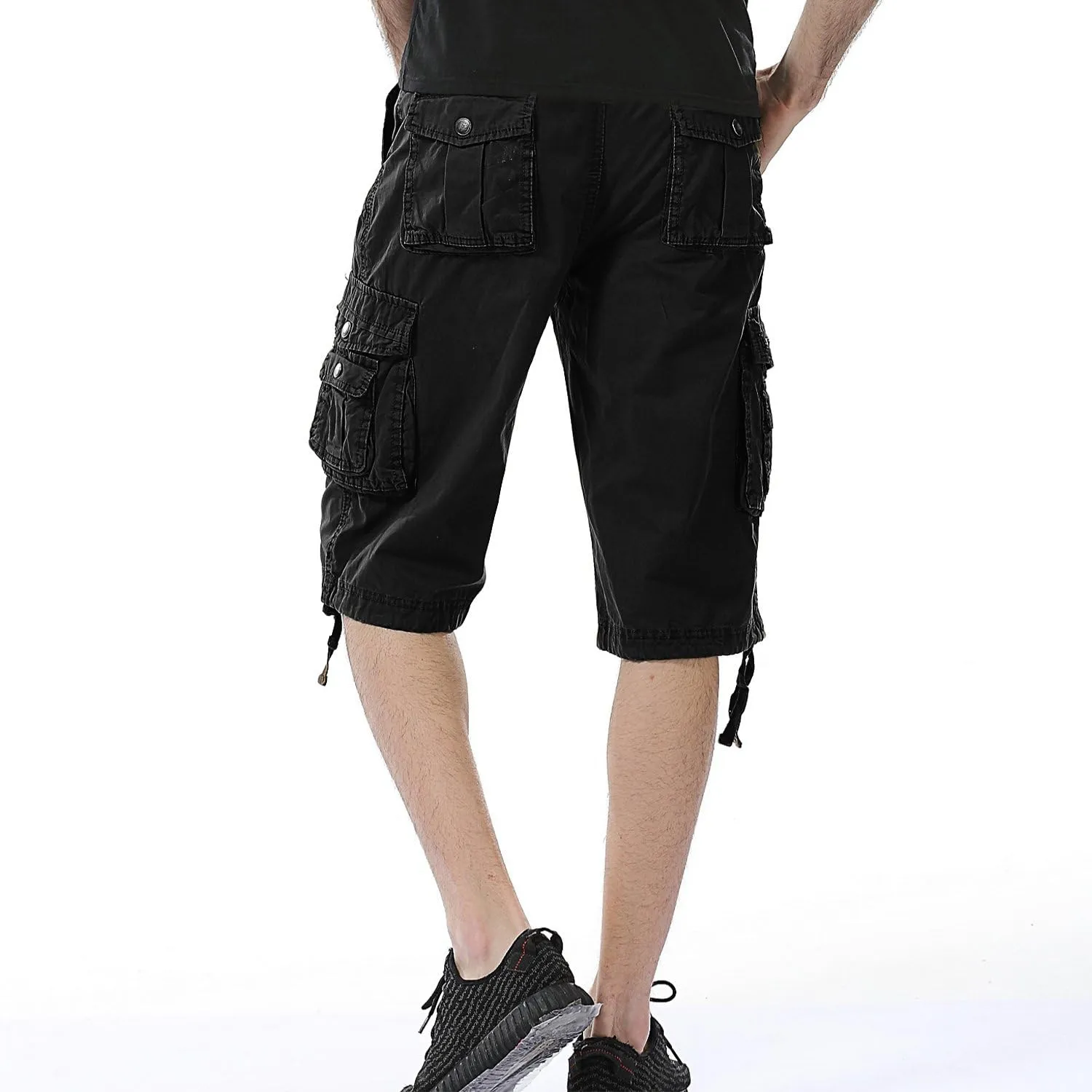Men's Camo Cargo Shorts Relaxed Fit Multi-Pocket Outdoor Camouflage Cargo Shorts Cotton