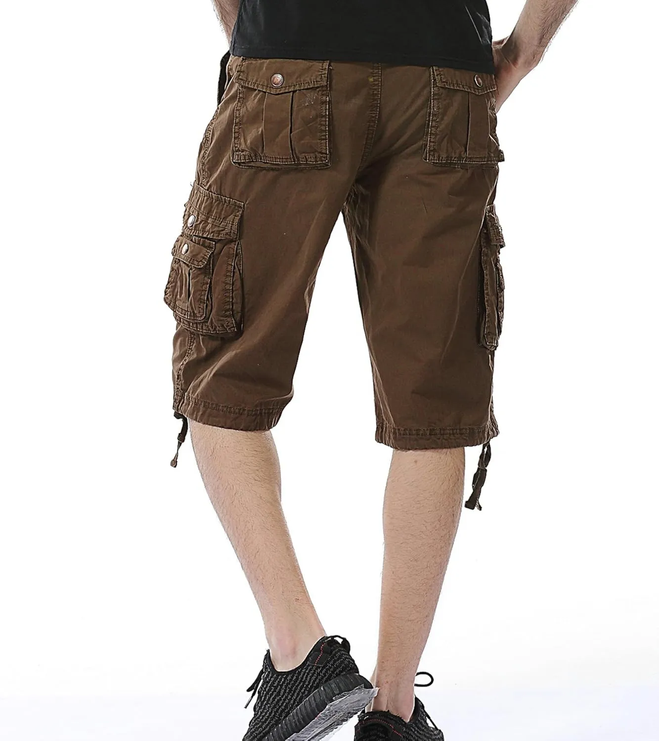 Men's Camo Cargo Shorts Relaxed Fit Multi-Pocket Outdoor Camouflage Cargo Shorts Cotton