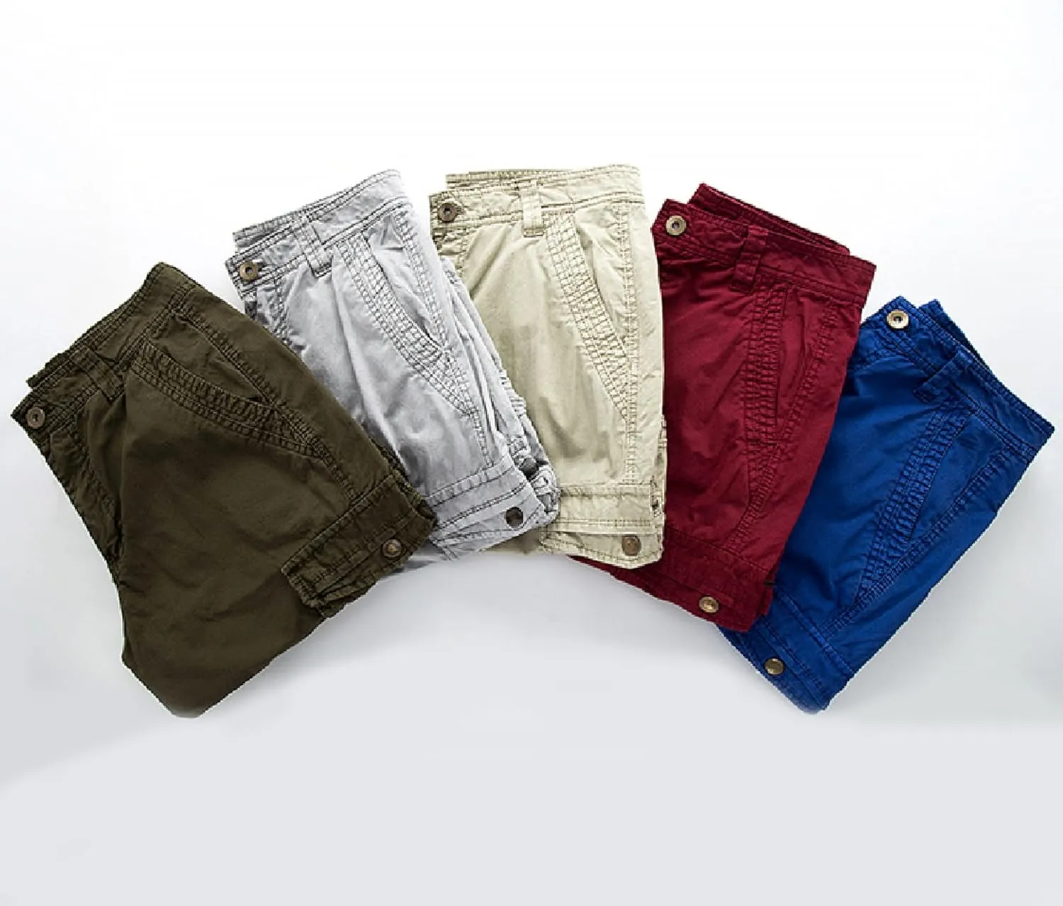 Men's Camo Cargo Shorts Relaxed Fit Multi-Pocket Outdoor Camouflage Cargo Shorts Cotton