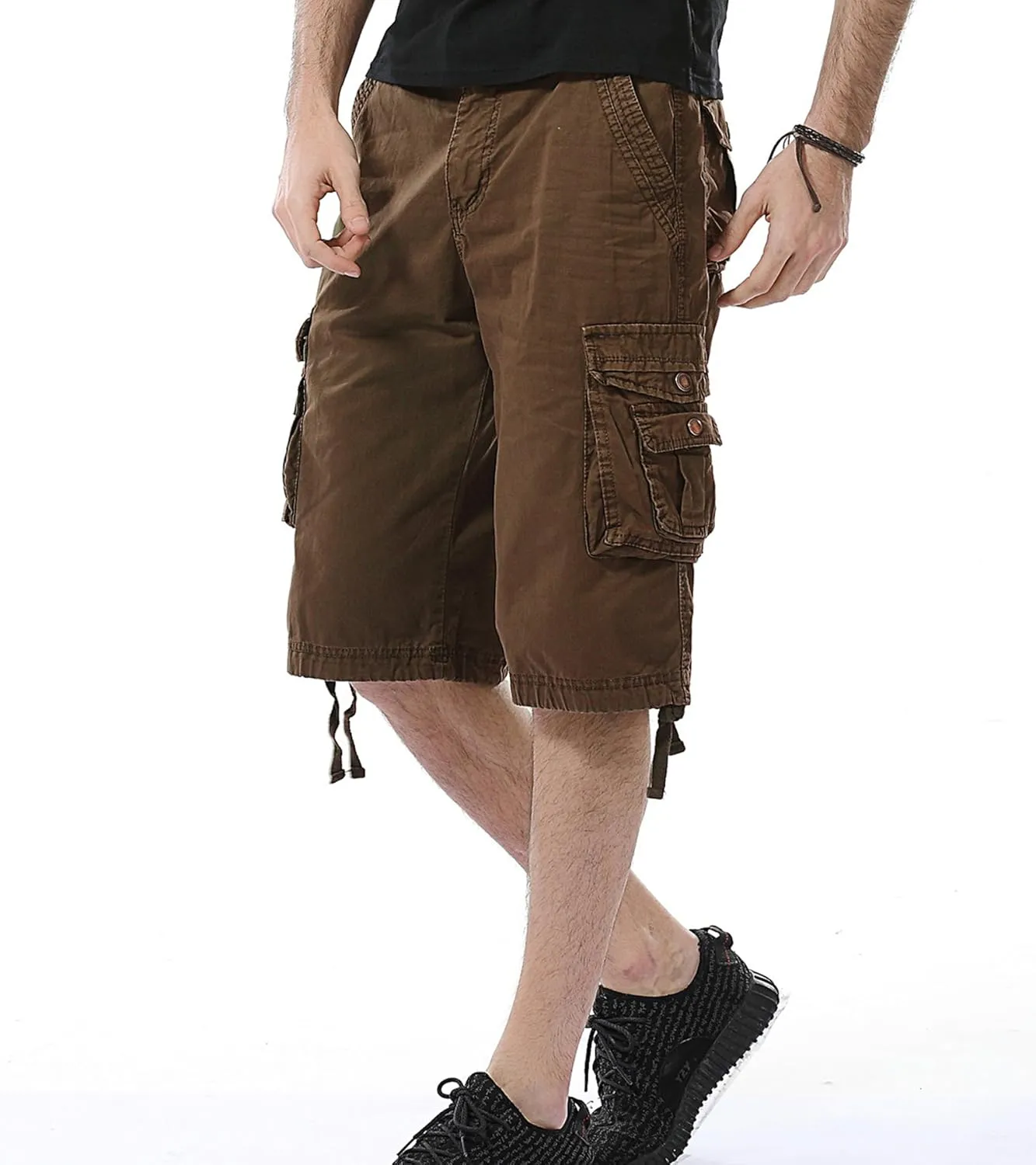 Men's Camo Cargo Shorts Relaxed Fit Multi-Pocket Outdoor Camouflage Cargo Shorts Cotton