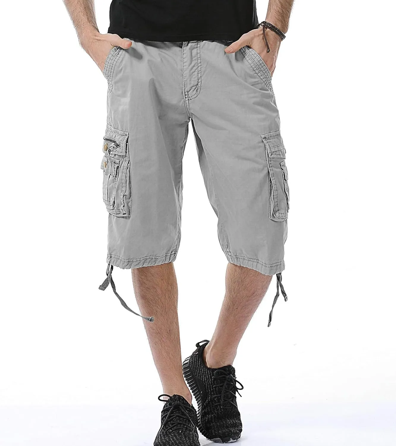 Men's Camo Cargo Shorts Relaxed Fit Multi-Pocket Outdoor Camouflage Cargo Shorts Cotton