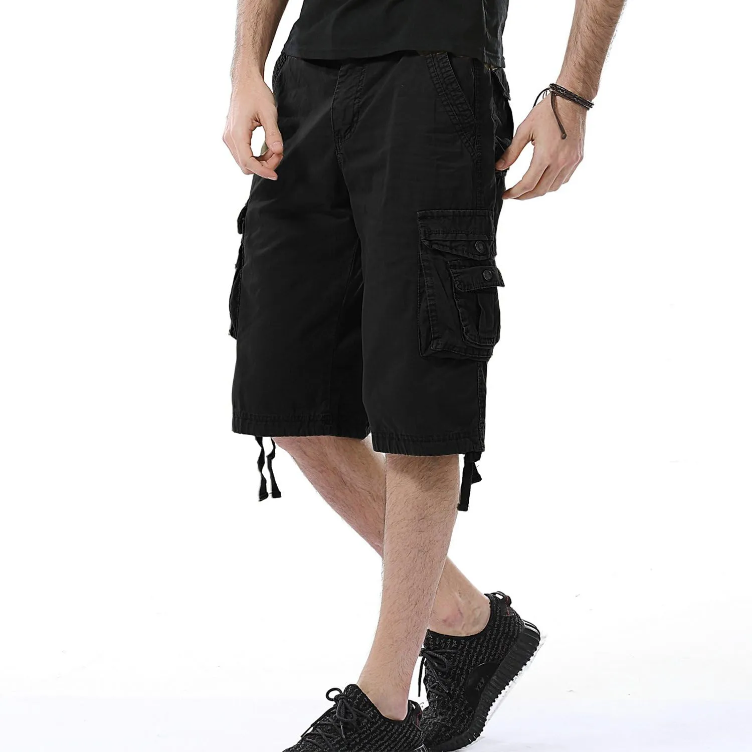 Men's Camo Cargo Shorts Relaxed Fit Multi-Pocket Outdoor Camouflage Cargo Shorts Cotton
