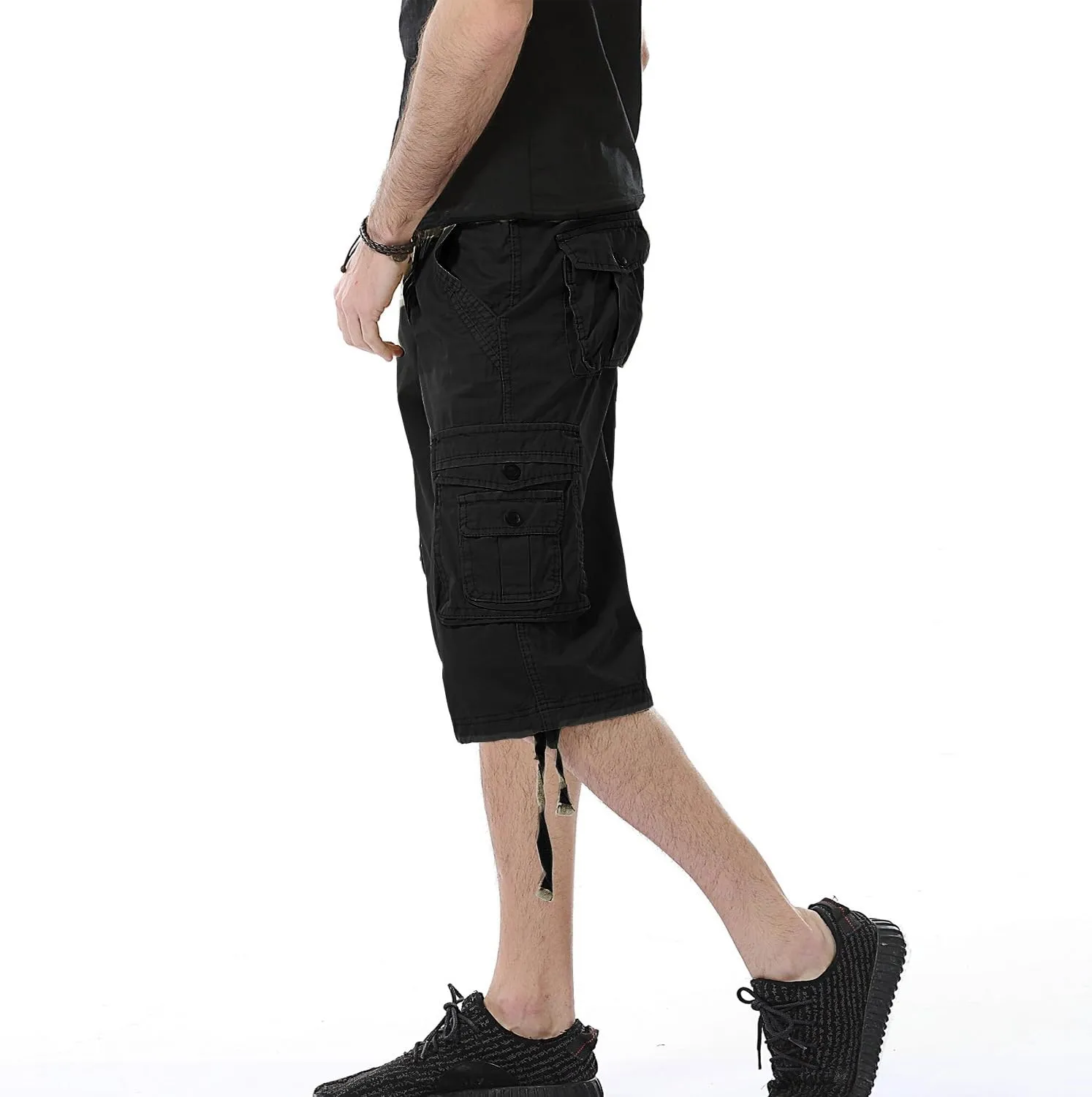 Men's Camo Cargo Shorts Relaxed Fit Multi-Pocket Outdoor Camouflage Cargo Shorts Cotton