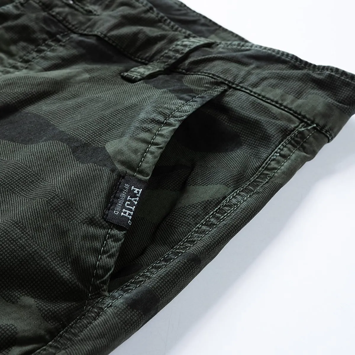 Men's Camouflage Military Cargo Pants Relaxed Fit Zipper Pockets Cotton Cargo Pants