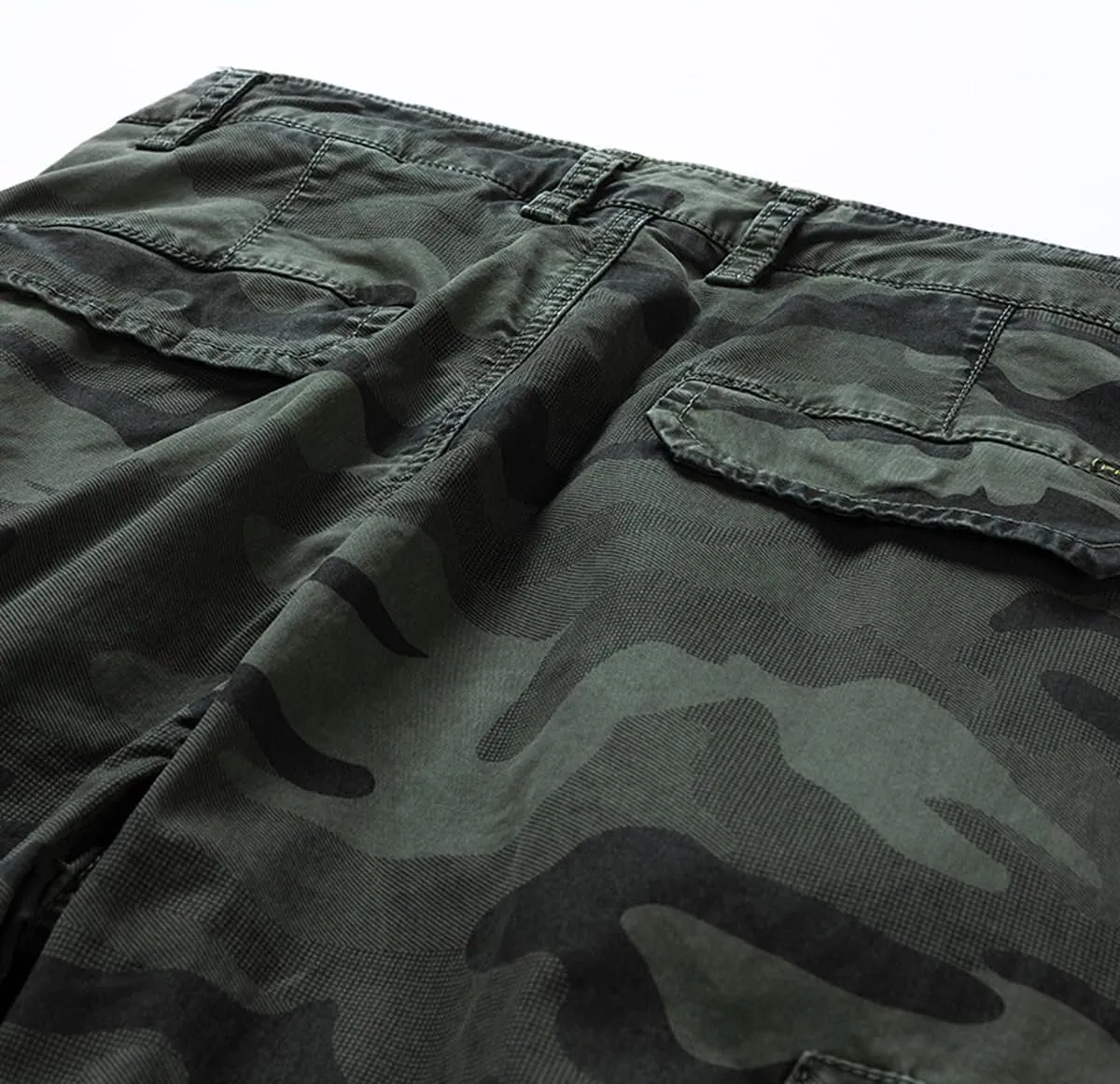 Men's Camouflage Military Cargo Pants Relaxed Fit Zipper Pockets Cotton Cargo Pants