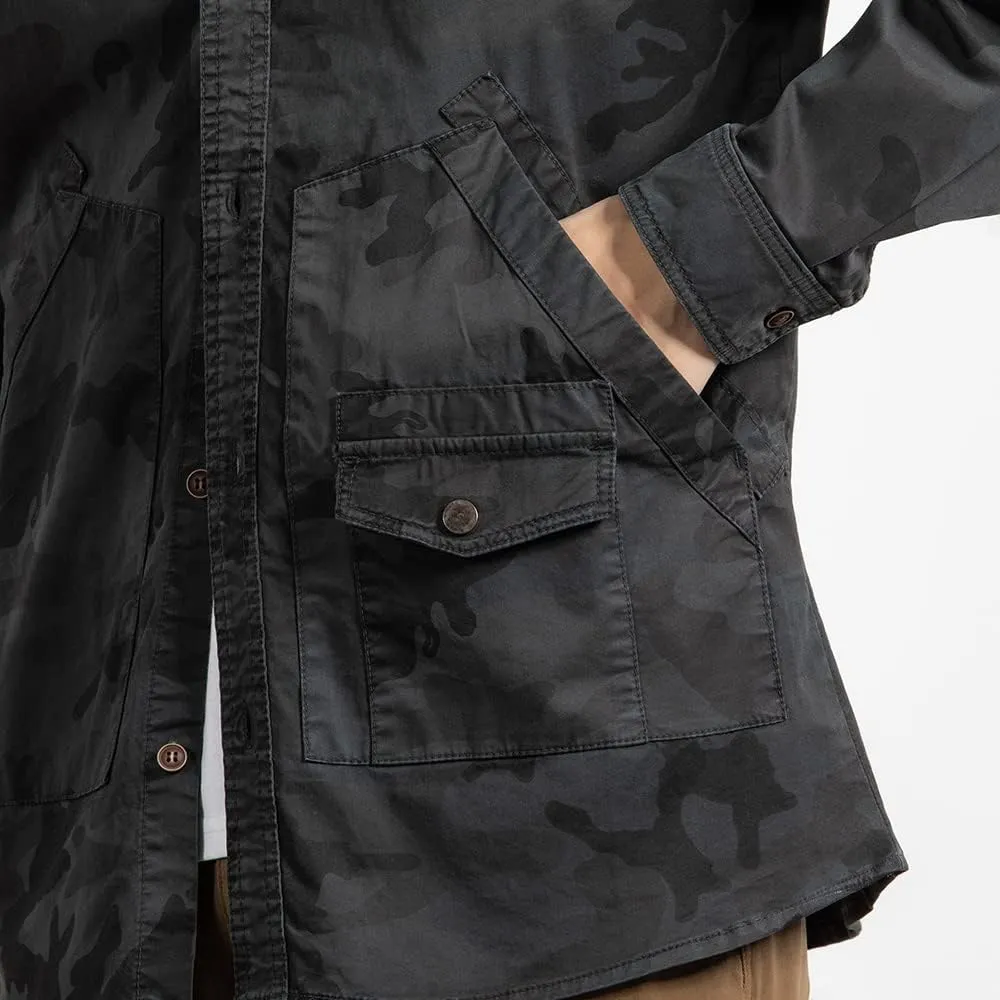 Men's Camouflage Military Shirts Relaxed Fit Multi Pockets Cotton Long Sleeves Shirts