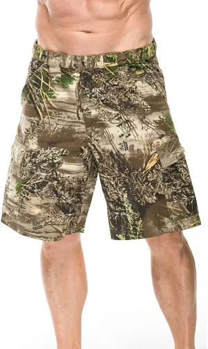 Men's Cargo Shorts - Durable Camo Cargo Shorts for Men-Mens Shorts Cargo with Mossy Oak Print - Ideal for Hiking and Camping