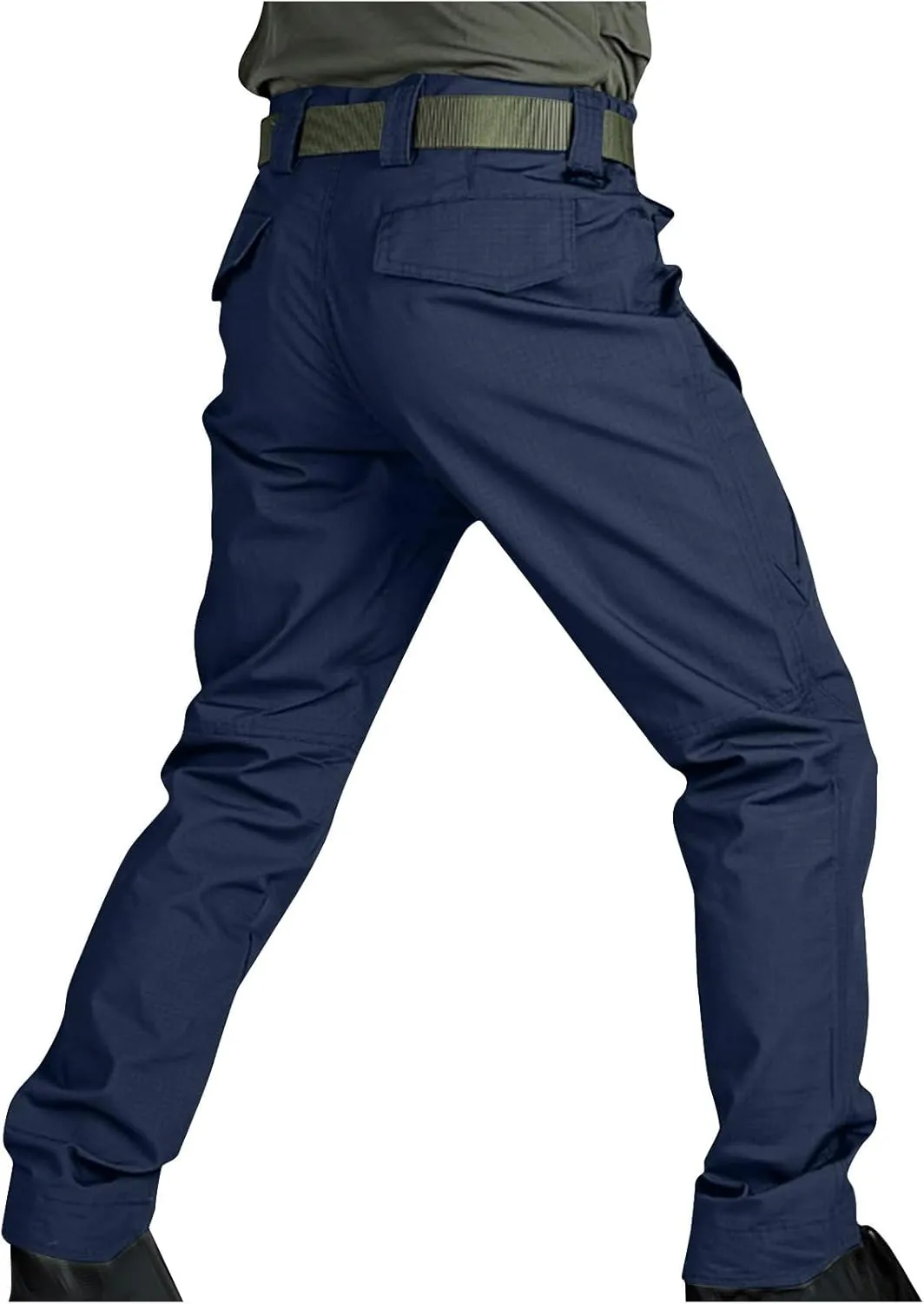 Men's Combat Cargo Pants Water-Proof Stretch Tactical Hiking Trousers Outdoor Cozy Straight Cut Tooling Work Pants