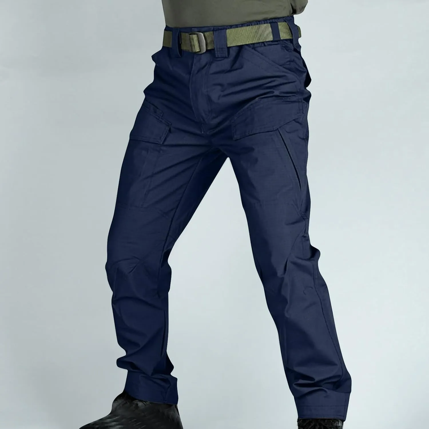 Men's Combat Cargo Pants Water-Proof Stretch Tactical Hiking Trousers Outdoor Cozy Straight Cut Tooling Work Pants