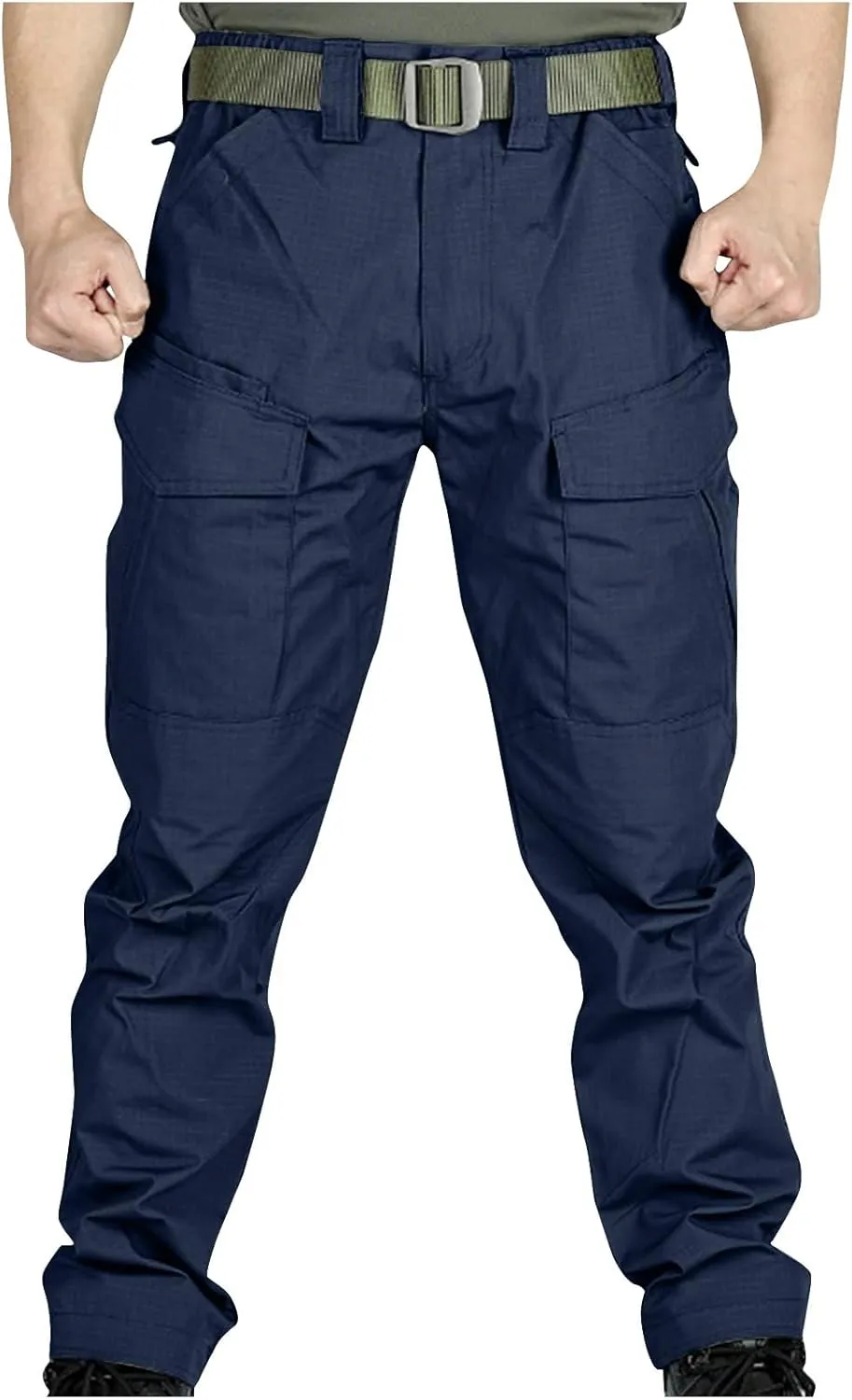 Men's Combat Cargo Pants Water-Proof Stretch Tactical Hiking Trousers Outdoor Cozy Straight Cut Tooling Work Pants