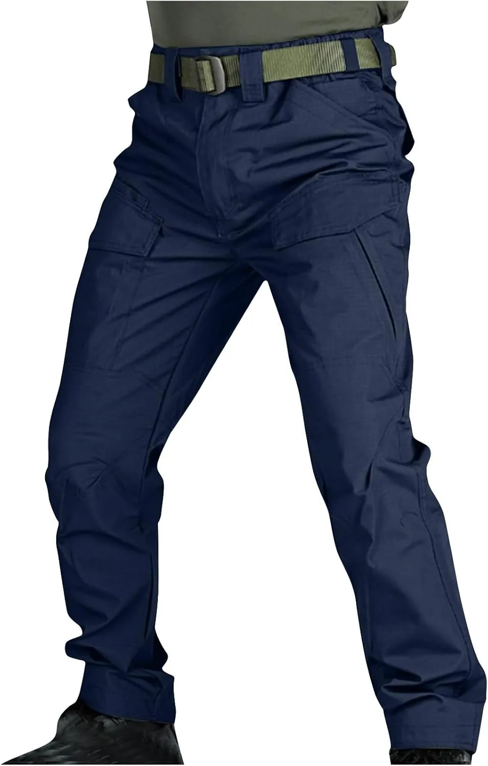 Men's Combat Cargo Pants Water-Proof Stretch Tactical Hiking Trousers Outdoor Cozy Straight Cut Tooling Work Pants