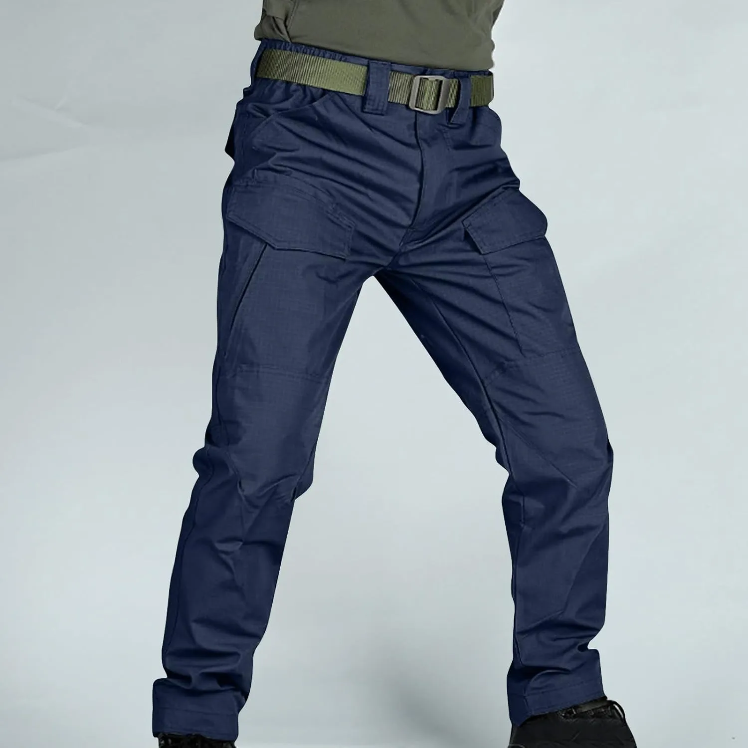 Men's Combat Cargo Pants Water-Proof Stretch Tactical Hiking Trousers Outdoor Cozy Straight Cut Tooling Work Pants