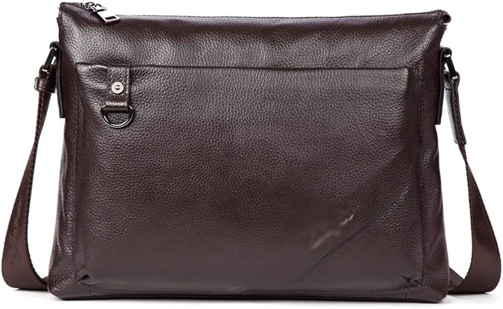 Men's Cross Section Business Layer Cowhide Shoulder Bag Shoulder Crossbody Bag Cowhide Bag Leather Men's Bag