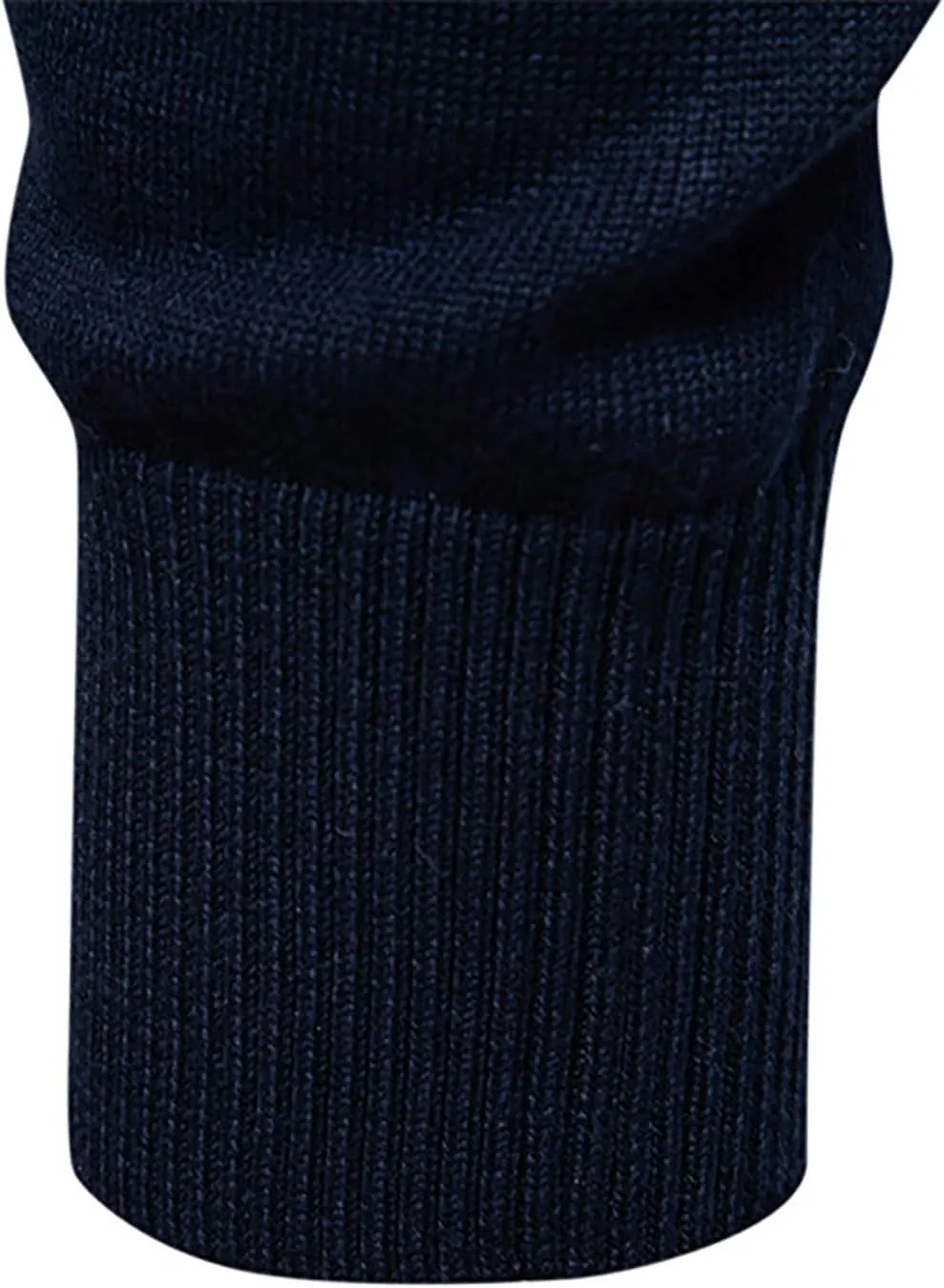 Mens Quarter Zip Sweater Striped Print Turtleneck Pullover Sweater Winter Long Sleeve Business Casual Knit Polo Shirt